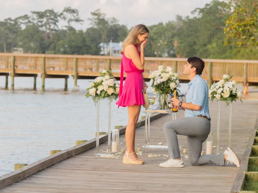 Proposal at Waterfront Park in Orange Beach, proposal idea in Orange Beach